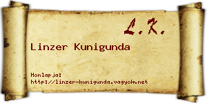 Linzer Kunigunda névjegykártya